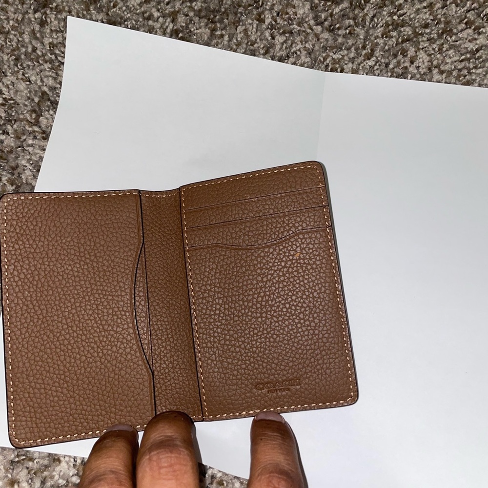 Coach Brown Leather Money Clip - Picture 4 of 5
